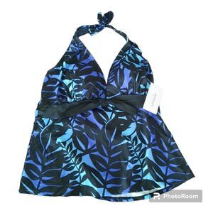 Swimsuits For All Halter Tankini Top